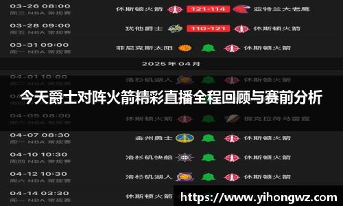 今天爵士对阵火箭精彩直播全程回顾与赛前分析